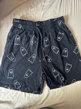 Indy + Pippa Ghost Print Shorts with Drawstring